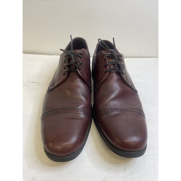 Allen Edmonds Men’s Shoes BACK BAY 9.5 D Burgundy Oxford  Toe Cap - Picture 2 of 8